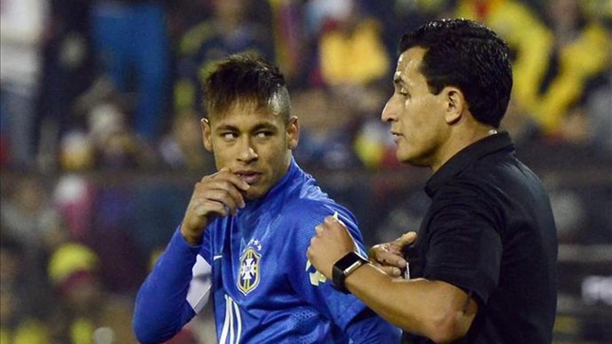 Neymar fue expulsado en el Brasil-Colombia