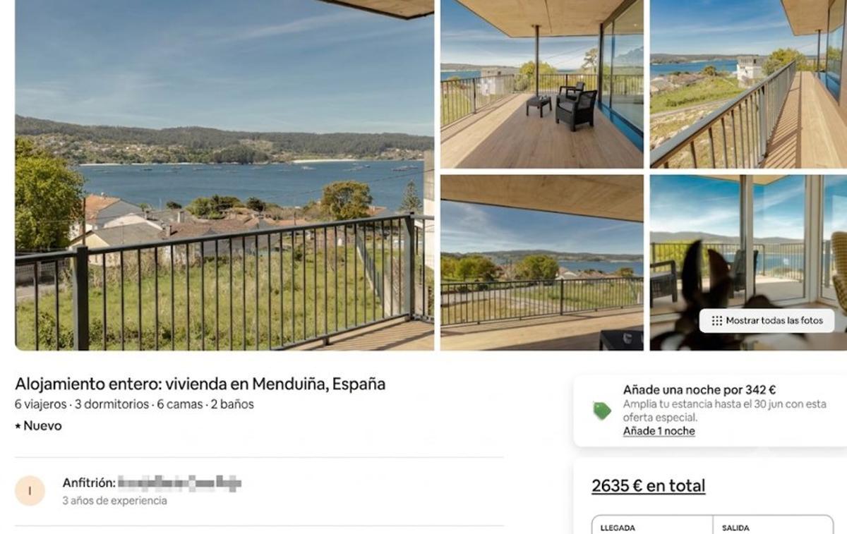 Casa en Menduíña (Aldán) por 2.635 euros a la semana. | AIRBNB