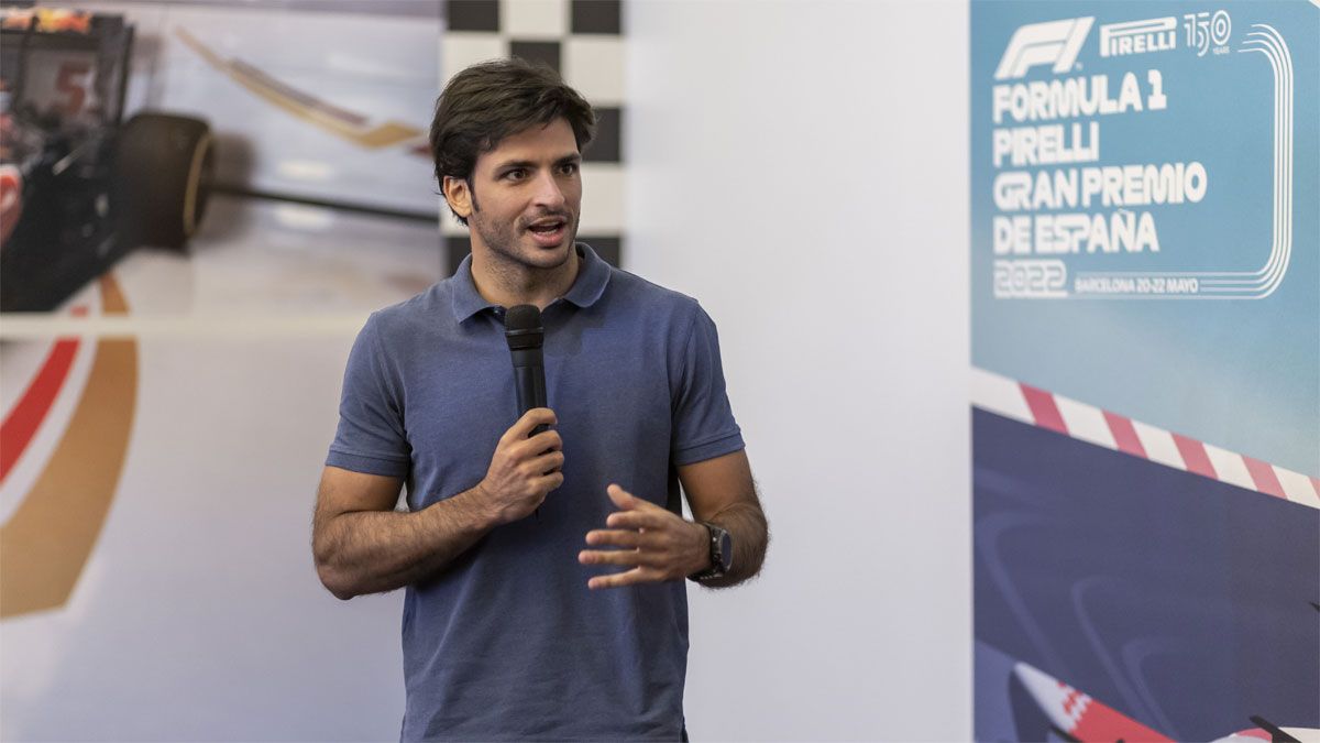 Sainz, durante la presentación en Madrid del GP de España