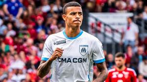 Mason Greenwood, durante un partido con el Marsella