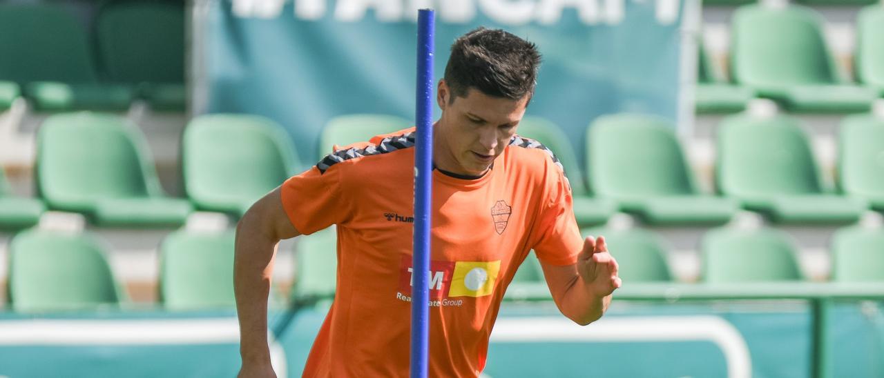 Guido Carrillo, durante el entrenamiento de este sábado