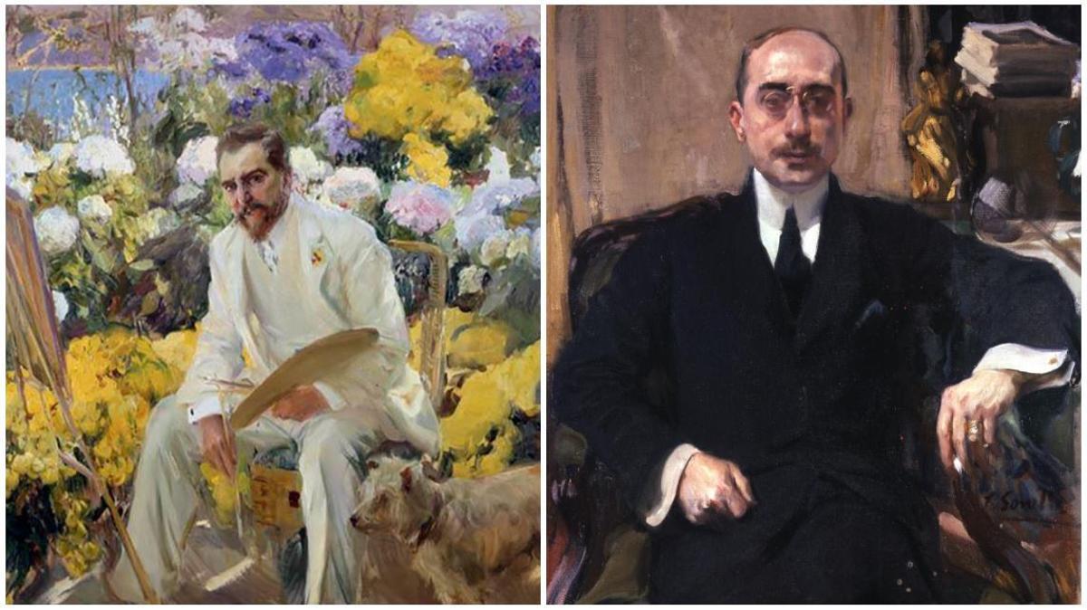 Retrato de Louis Comfort Tiffany (1911) y retrato de Ricardo de León y Román (1917).