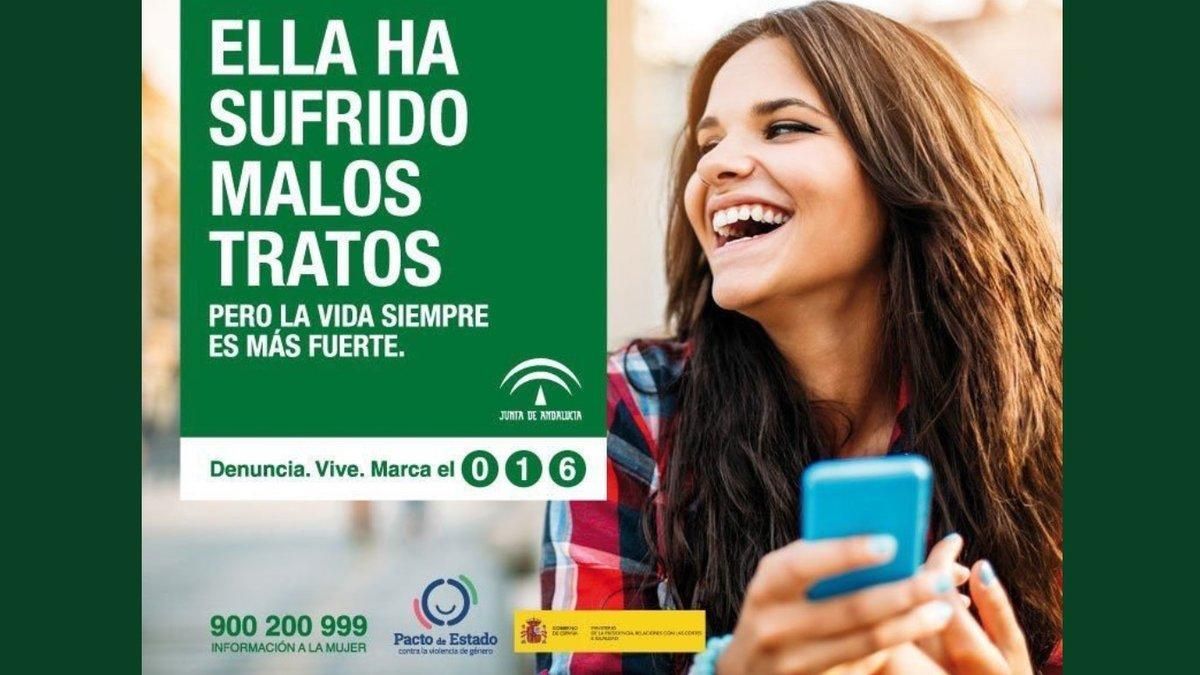 Campaña de la junta de Andalucía para denunciar el maltrato. 