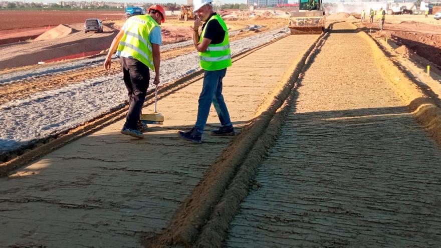 Las obras del ramal técnico del tramo norte de la línea 3 del Metro de Sevilla.