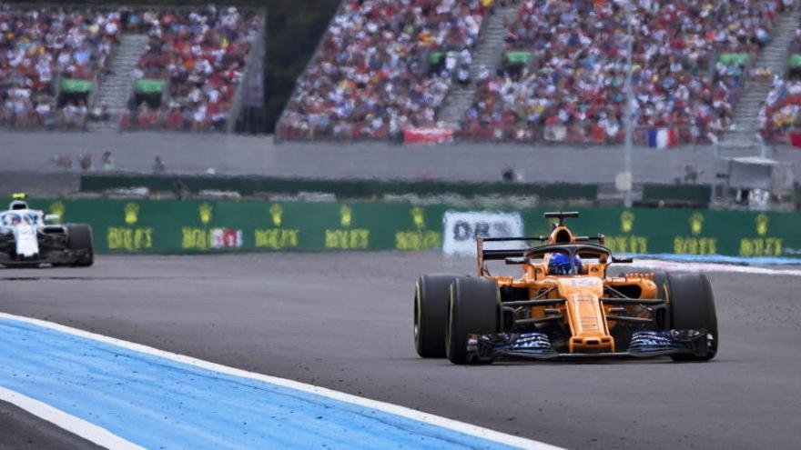 Fernando Alonso, en un momento de la carrera de Francia.