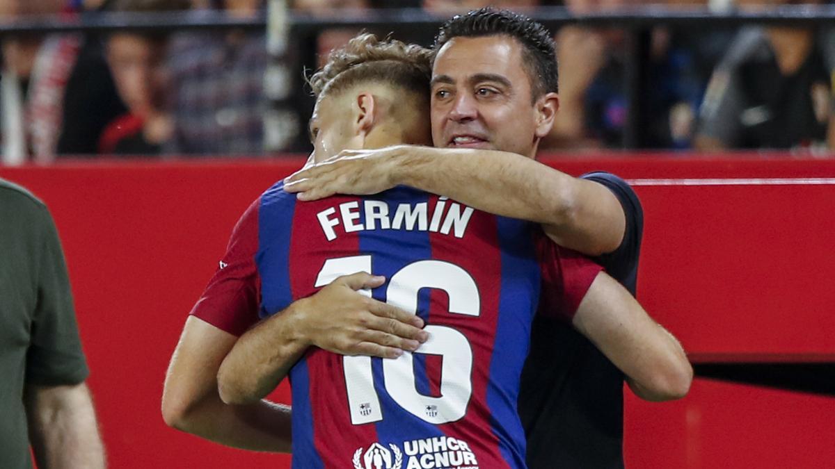 Fermín dedicó el gol a Xavi