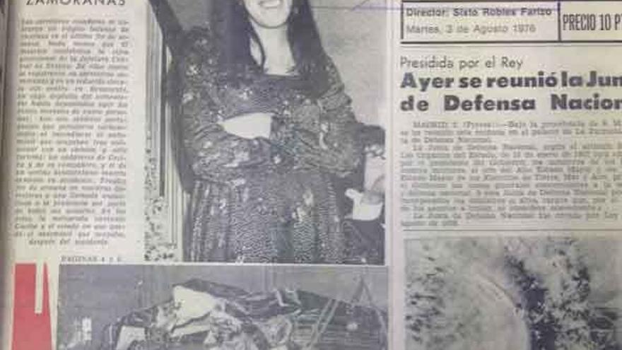 Portada de &quot;El Correo de Zamora&quot; de hace 40 años con la muerte de Cecilia como noticia destacada.