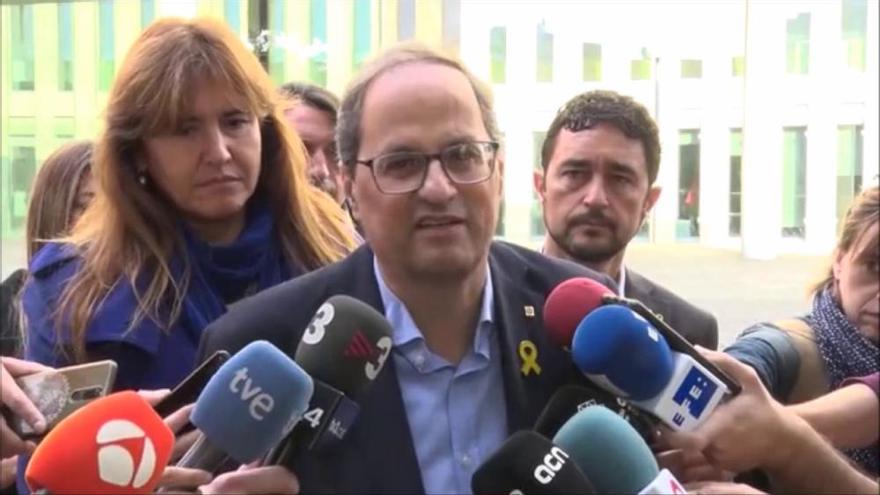 Torra s'autoinculpa: «Ni les amenaces ni el menyspreu poden aturar-nos per exercir els drets negats»