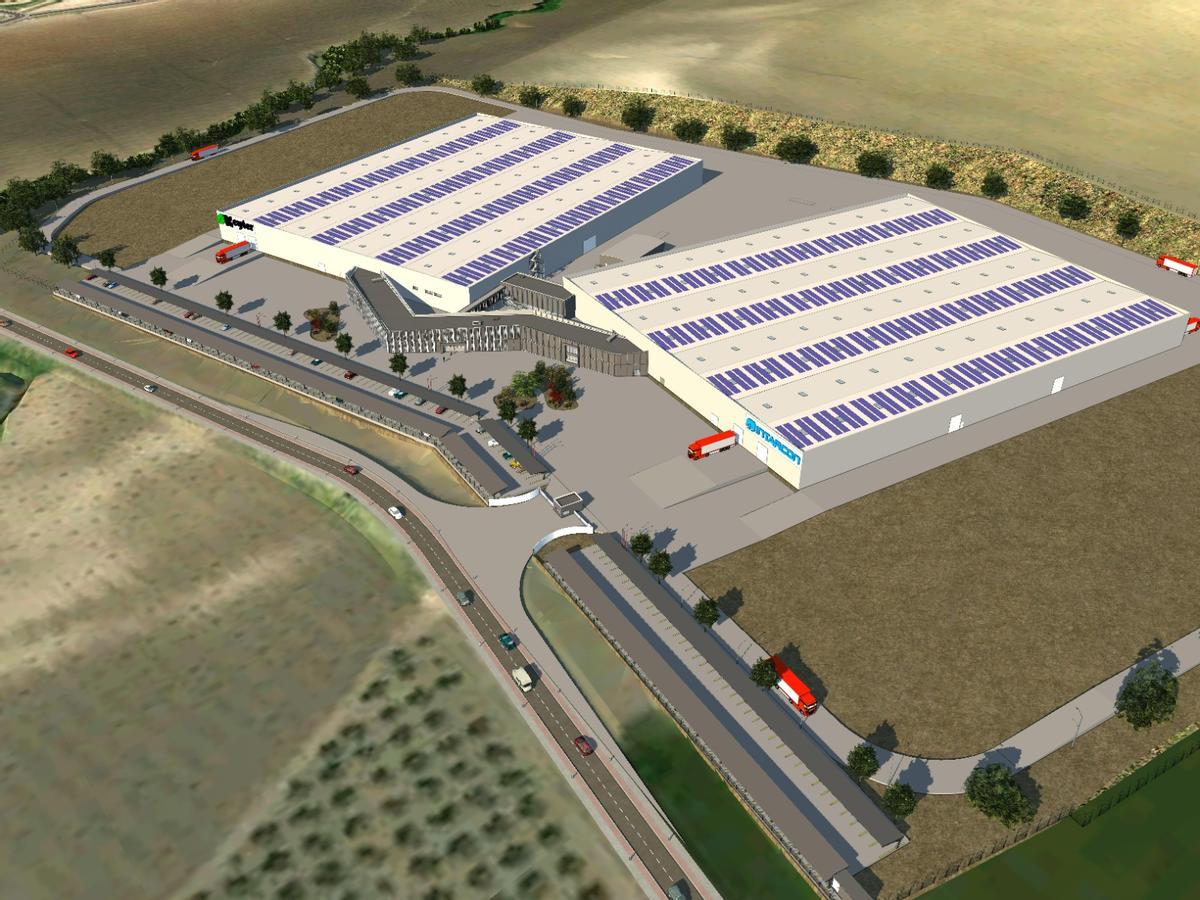 Infografía de lo que será el futuro parque industrial de Keyter en El Horcajo.