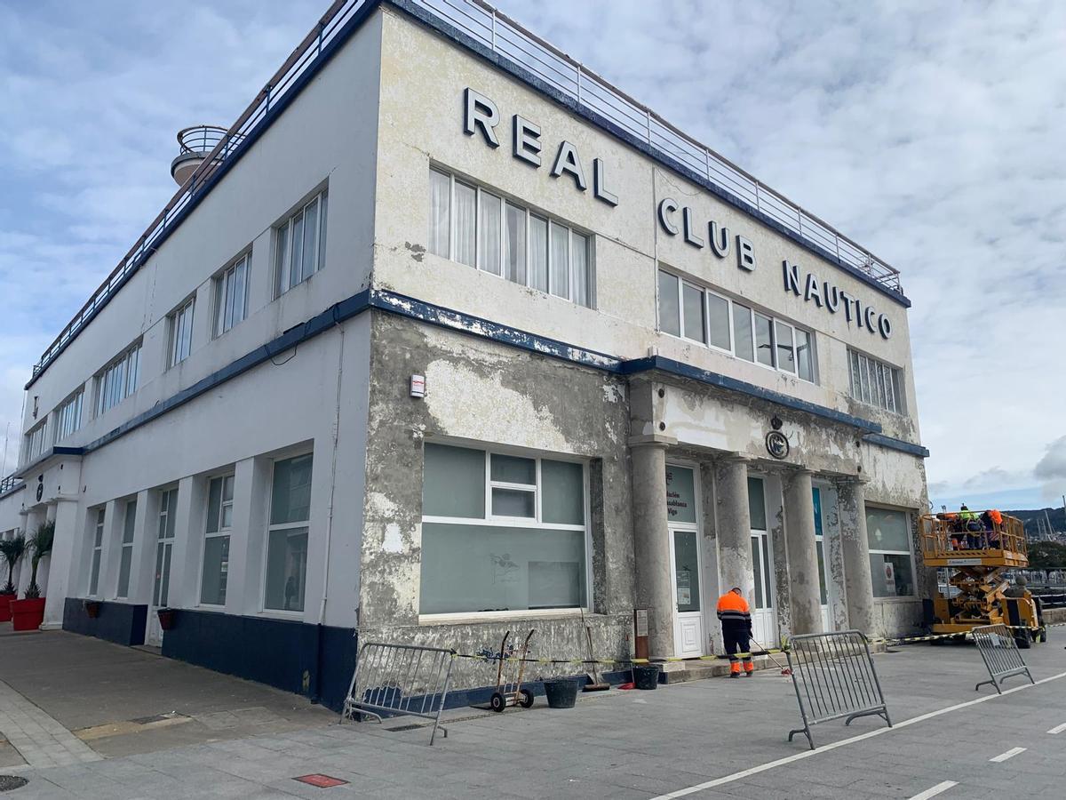 Obras en el edificio del Náutico de Vigo