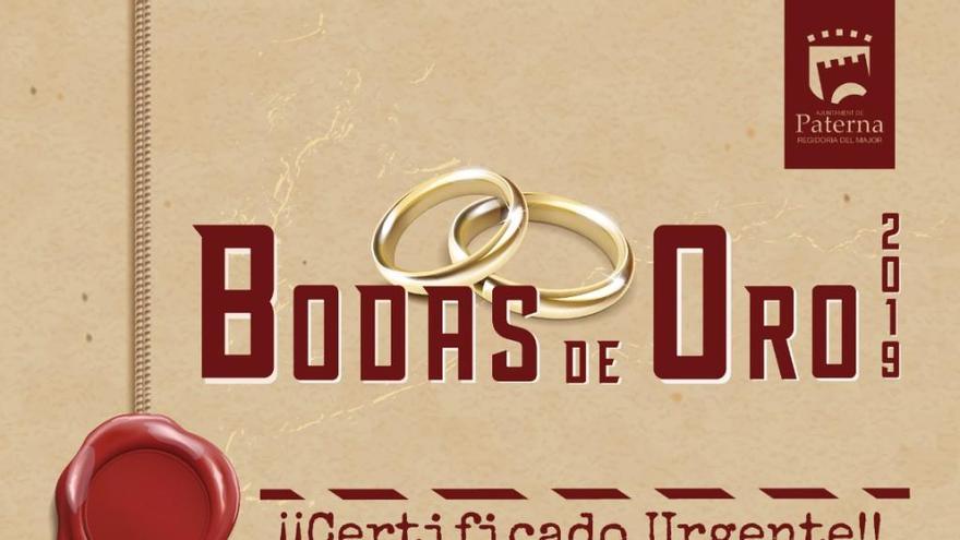 Paterna invita a los matrimonios a celebrar las Bodas de Oro