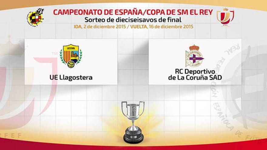 El Deportivo se cruzará con el Llagostera en la Copa del Rey