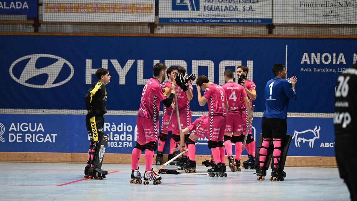 Els jugadors de l'Igualada no van poder celebrar la victòria a Alcoi