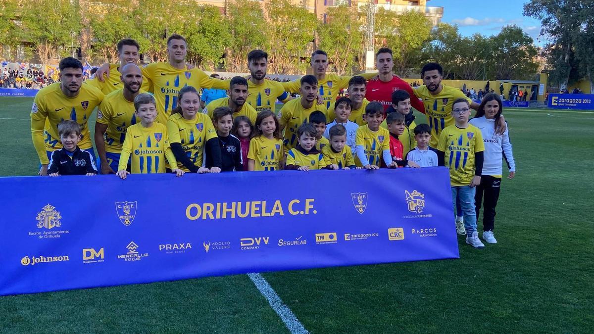 Once inicial del Orihuela, en su partido de este domingo, frente al filial del Betis