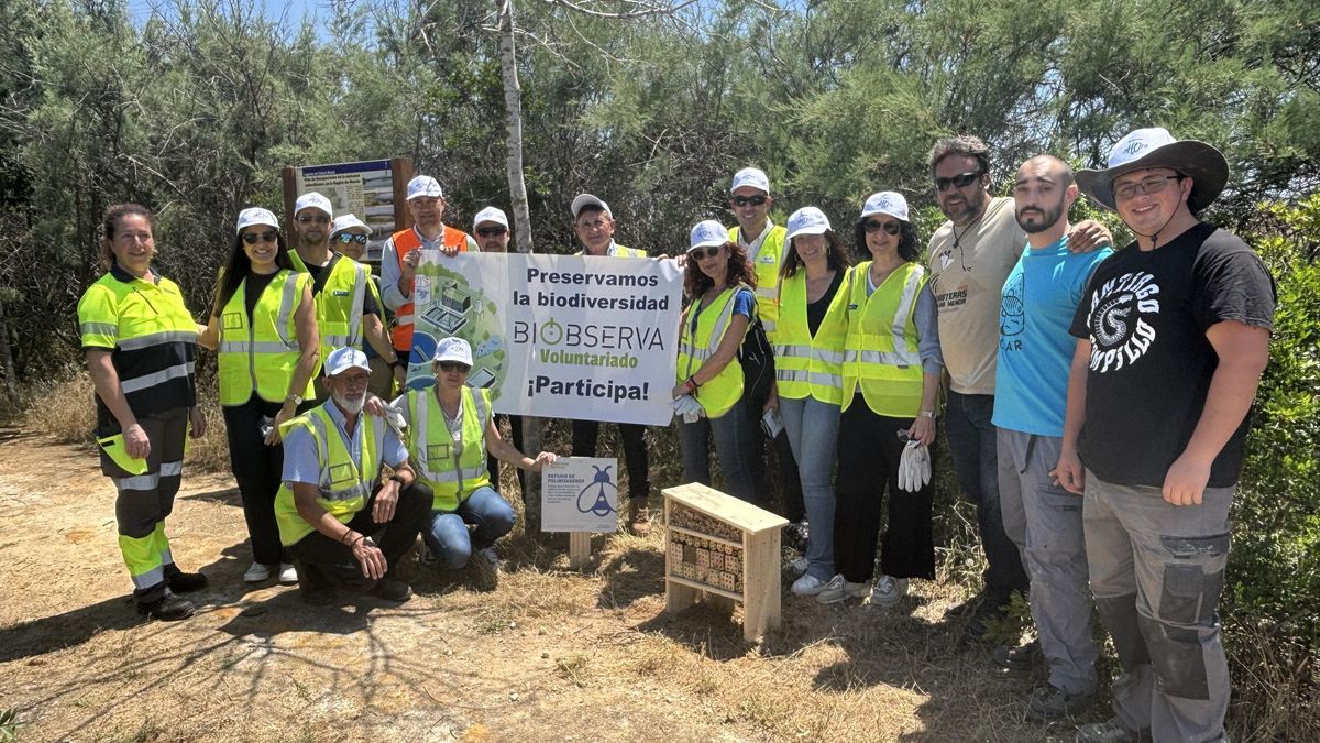 Refugio de polinizadores en la ecofactoría de Cabezo Beaza.