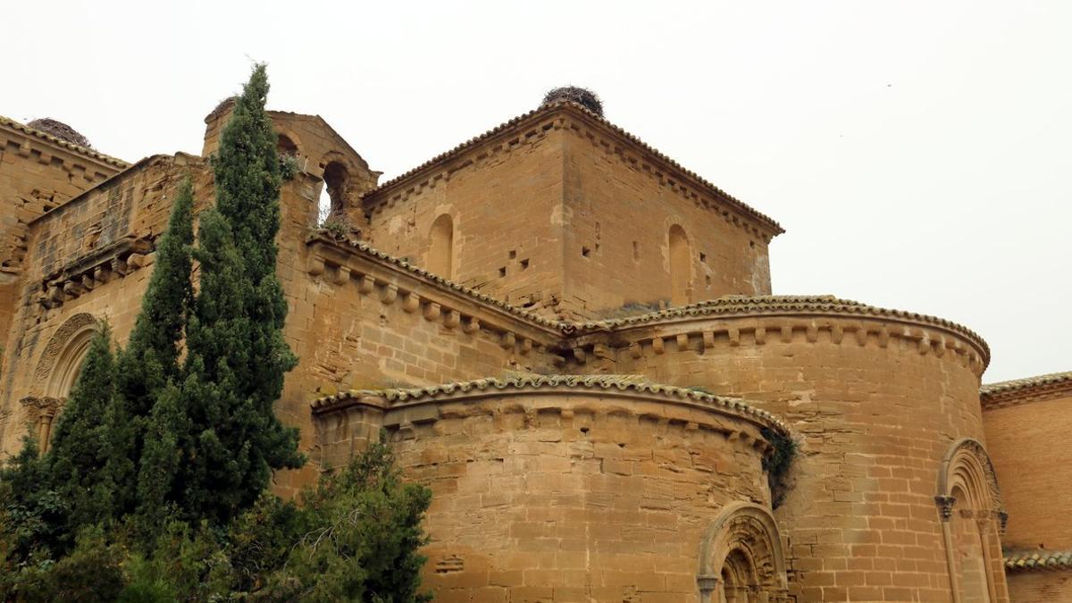 Vista exterior del monasterio de Sijena, en Aragón.