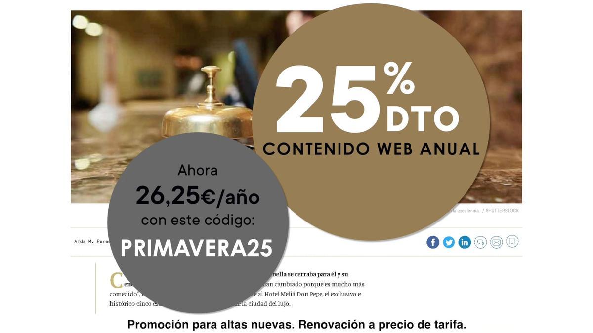 Aprovecha la promoción: ahorra un 25% y disfruta de todo el contenido web durante un año por solo 26,25€