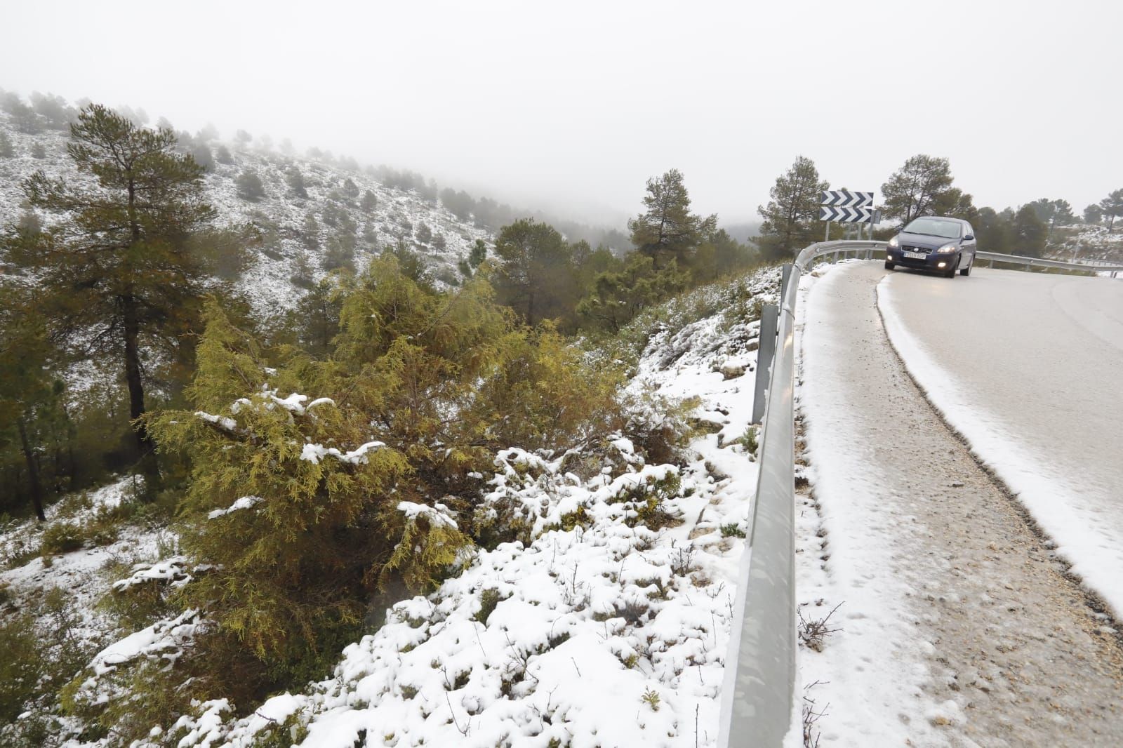 La nieve llega a Enguera