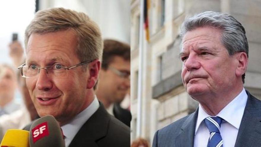 Los candidatos Wulff y Gauck