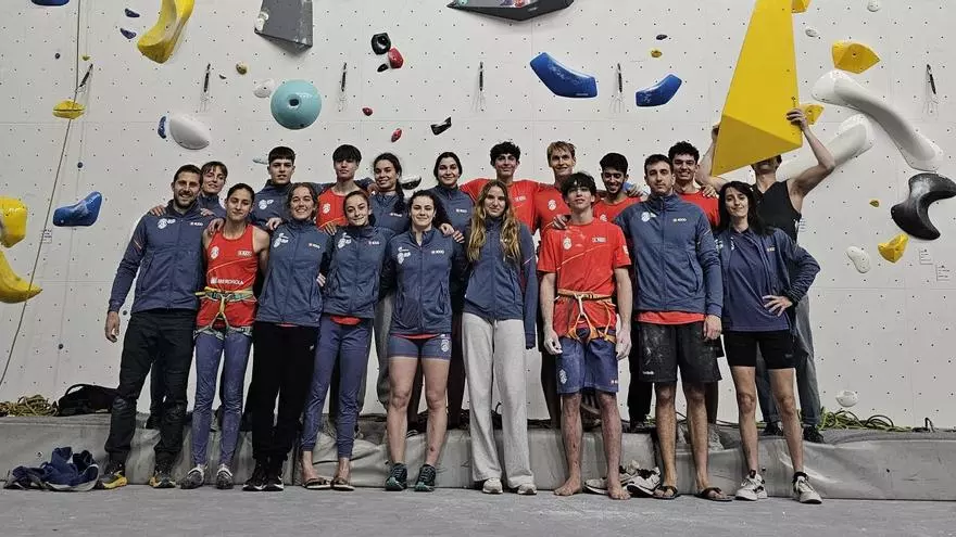 Així es prepara l'equip nacional d'escalada de dificultat per a la Copa del Món