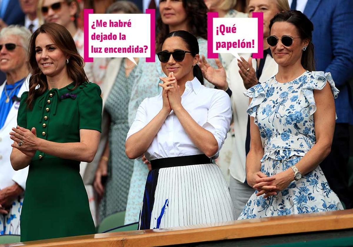 Kate Middleton, Meghan Markle y Pippa Middleton en la final de Wimbledon