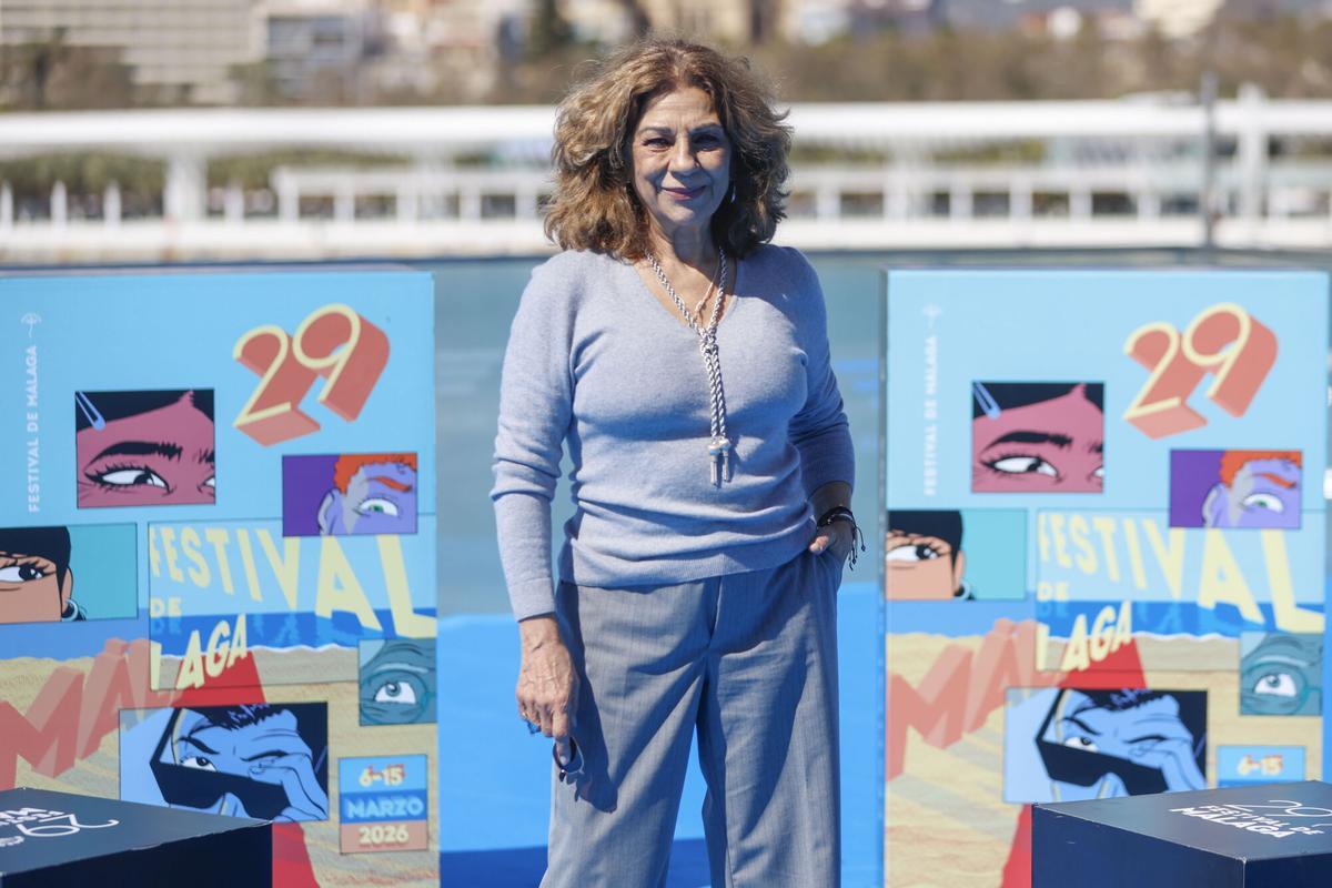 Lolita Flores posa durante la presentación de la película del cineasta David Ilundáin, 'Mallorca confidencial'