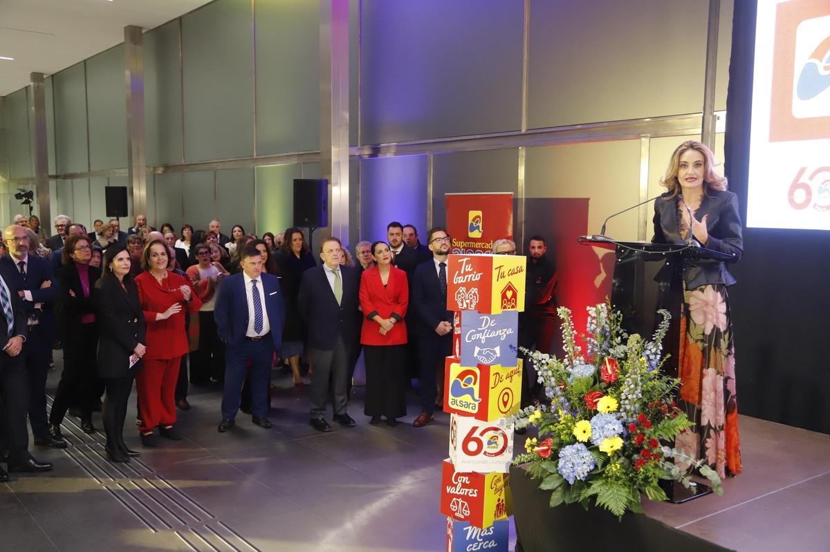 Sandra García, directora general de Alsara, en el acto por el 60º aniversario de la firma.