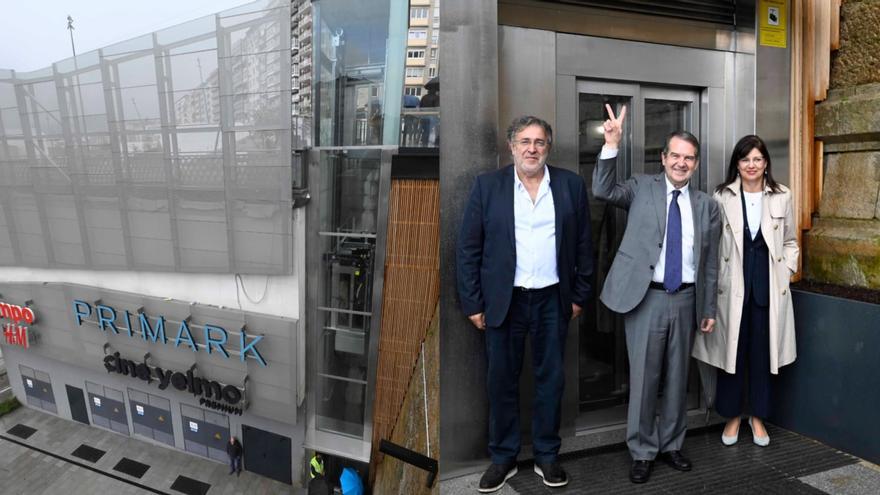 Praza da Estación estrena su ascensor hacia Vía Norte y Urzáiz