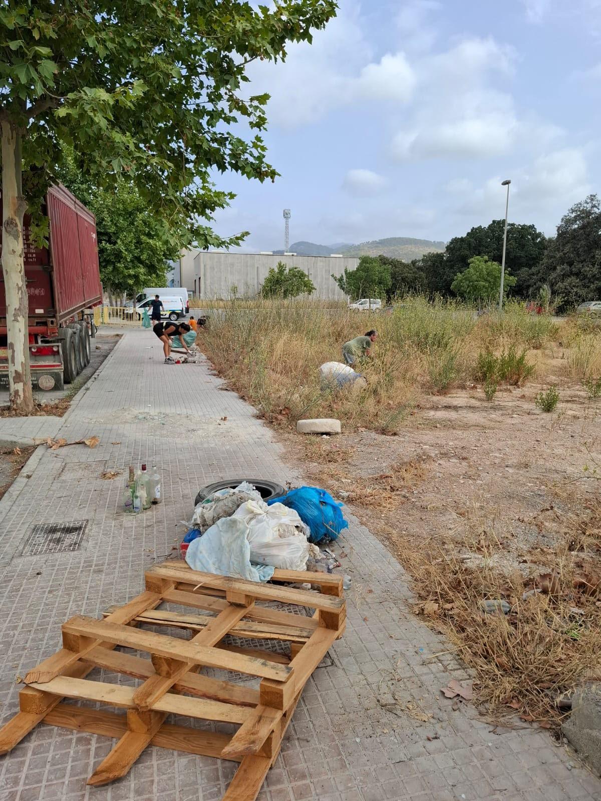 Las imágenes de la jornada de limpieza en el torrente de Almadrà