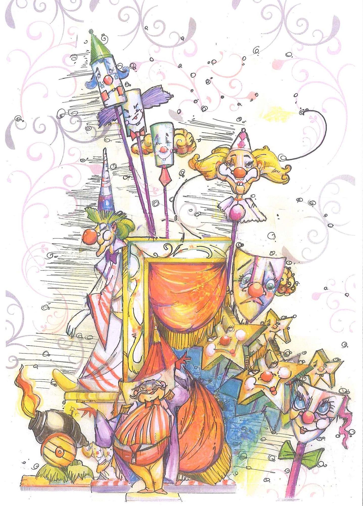 Fallas 2021 - Bocetos de la Sección Octava B