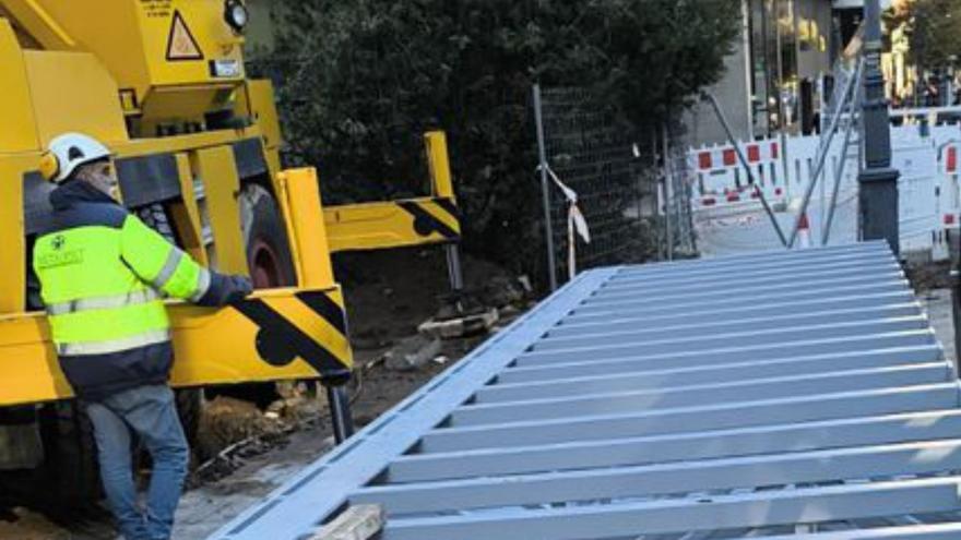 Una pieza de la pasarela.