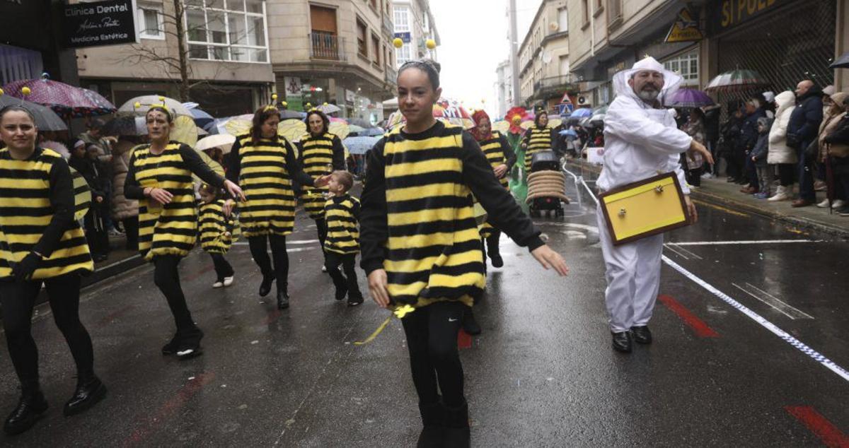 Abejas y apicultores del colegio de Baión. | NOÉ PARGA