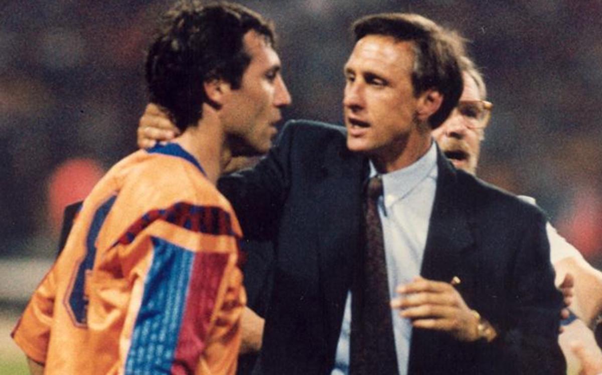 Stoichkov y Cruyff el 20 de mayo de 1992 en Wembley