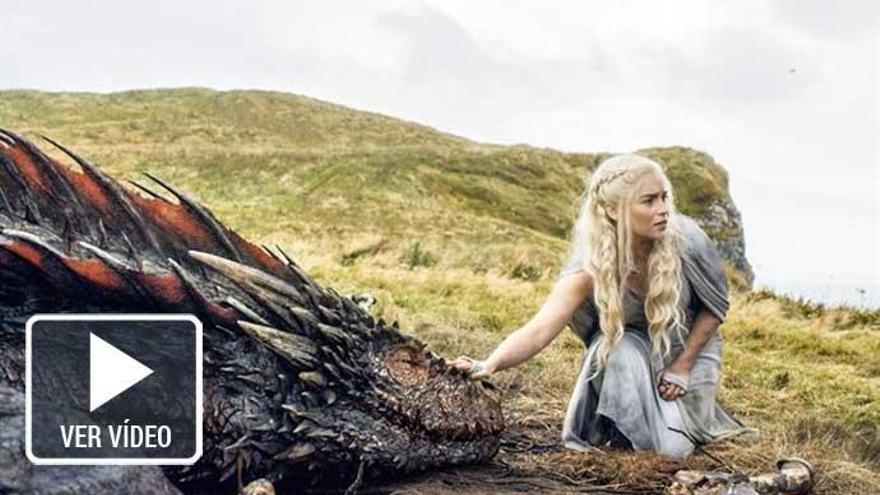 Daenerys, con sus dragones.