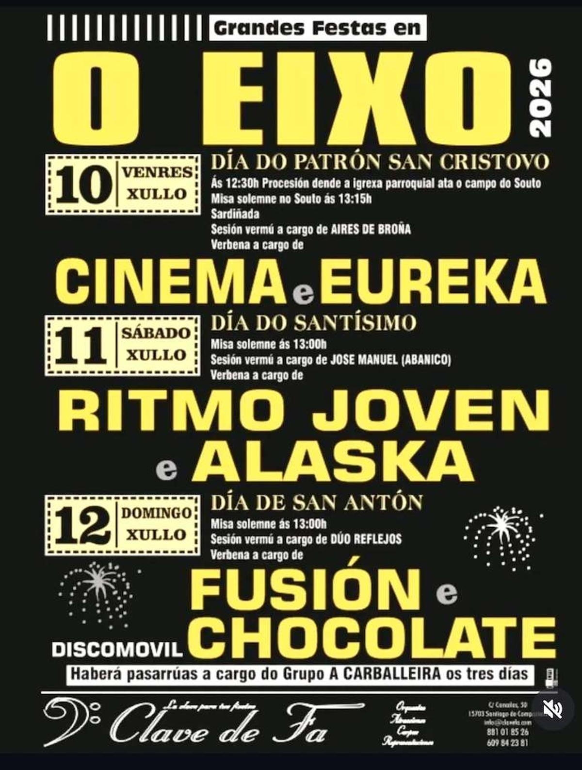 Cartel fiestas de O Eixo