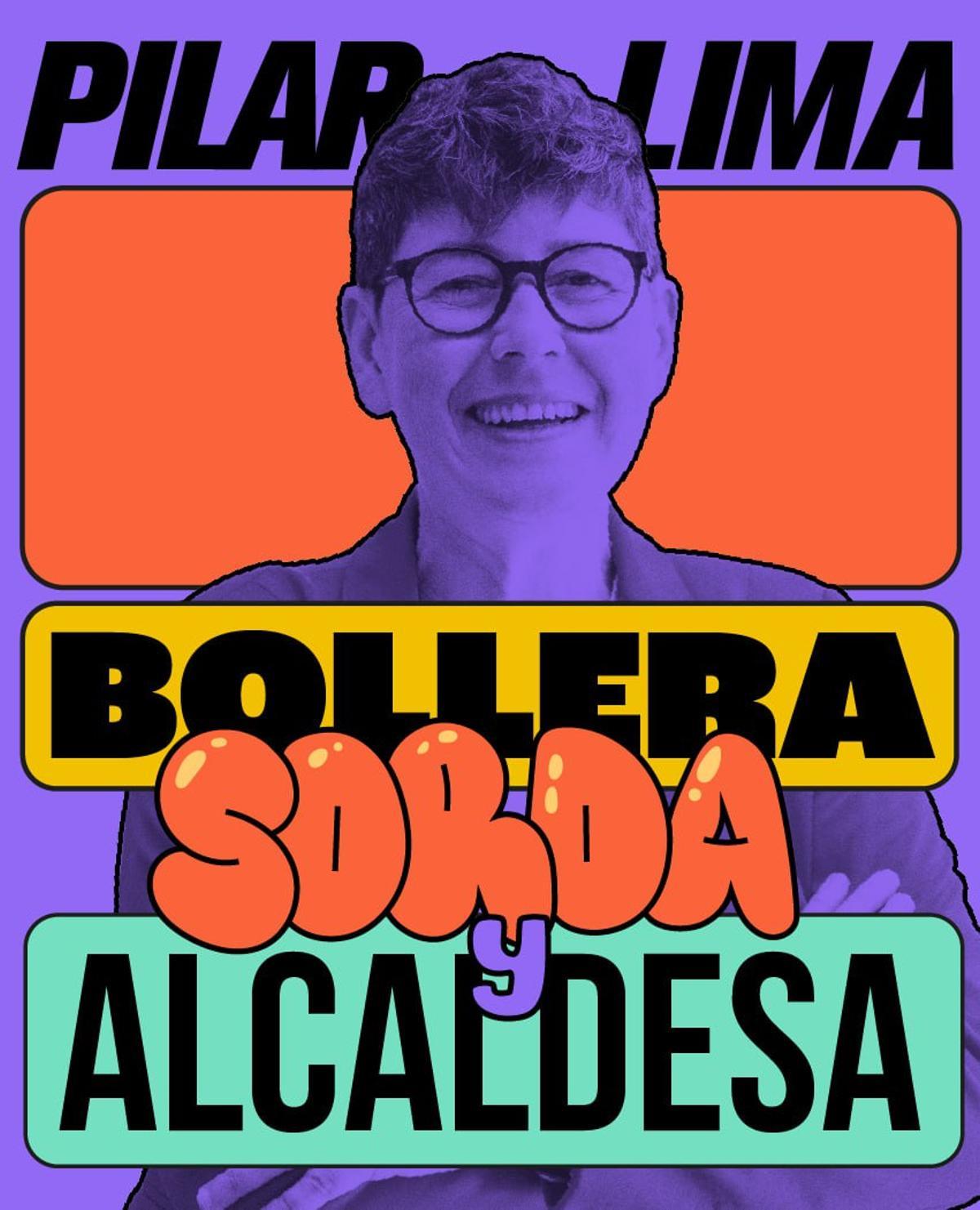 Pilar Lima en el cartel de Unides Podem-Esquerra Unida.