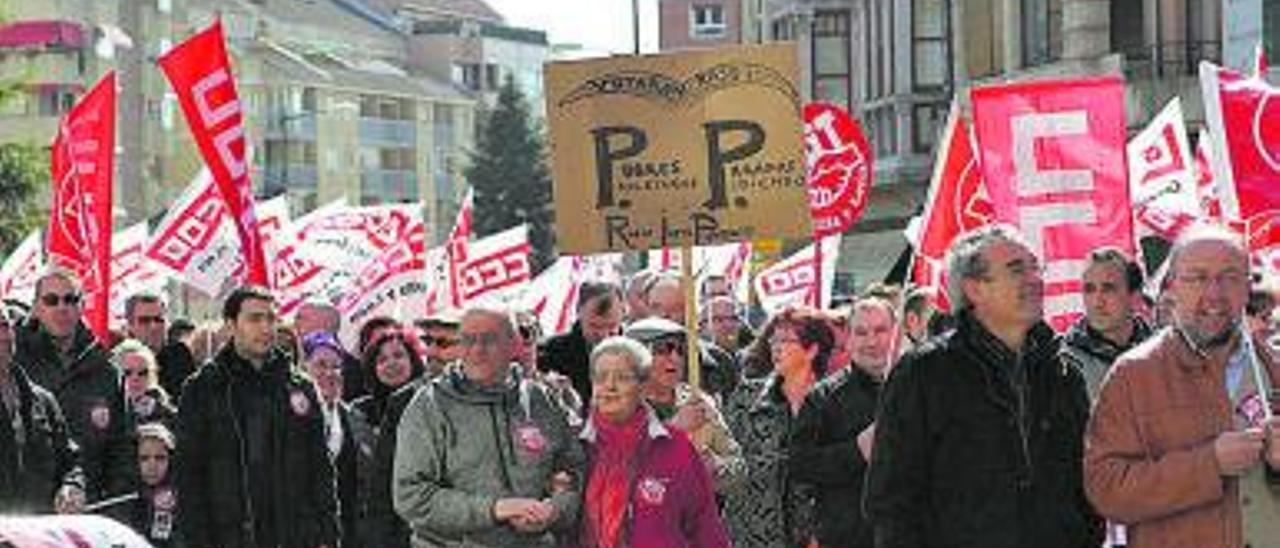 Manifestación contra la reforma laboral, en una foto de archivo. |