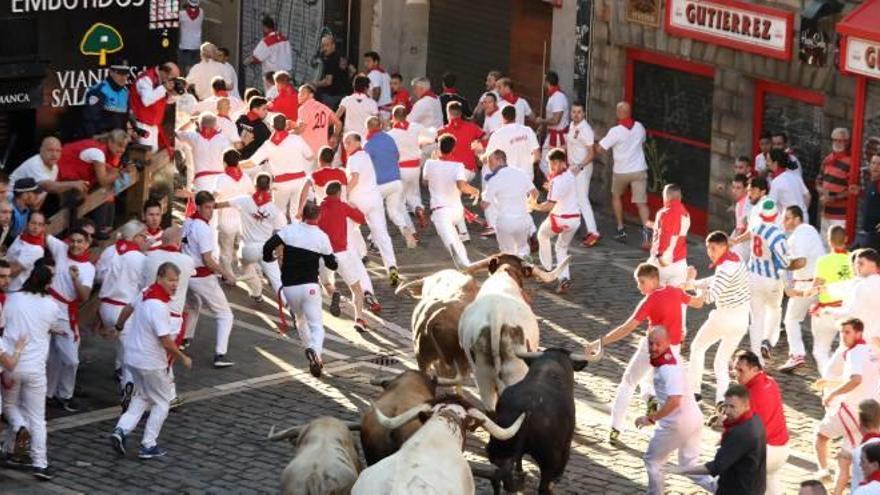 Cinquè «encierro» dels Sanfermines d&#039;enguany.