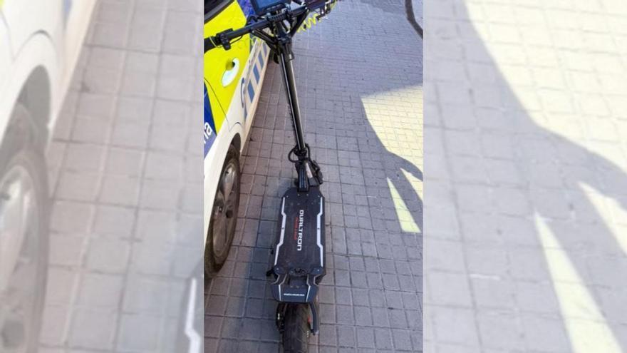 Enxampat amb un patinet capaç d'arribar als 92 km/h: el conductor anava drogat i begut