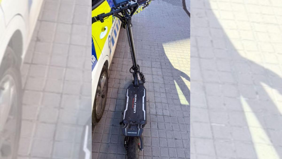 El patinet confiscat.