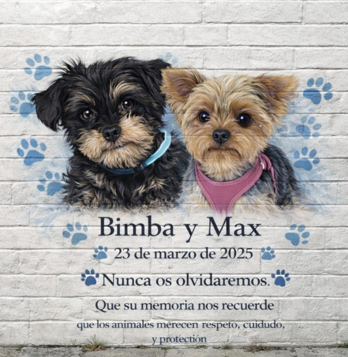 Recuerdo a los dos perros fallecidos tras arrojarlos al vacío desde un octavo piso.