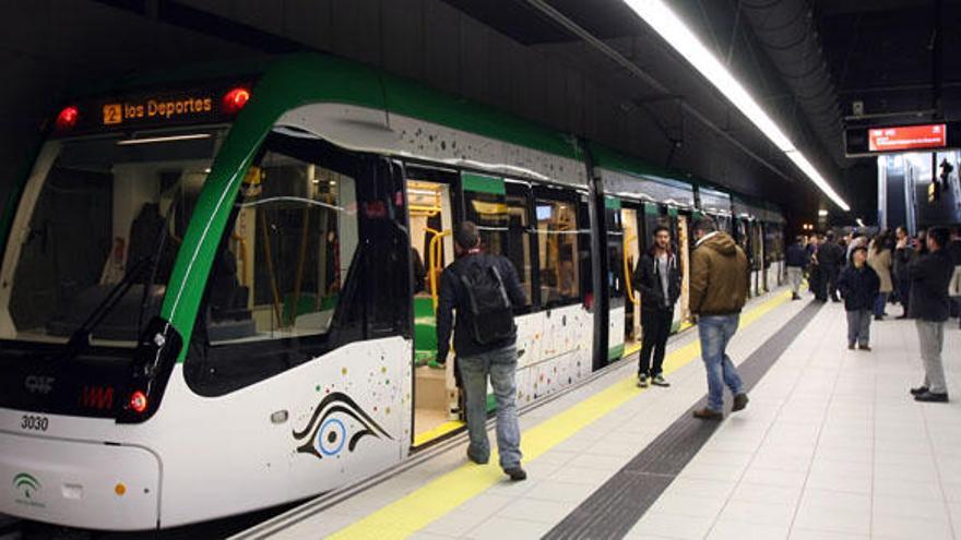 Una de las pruebas del Metro de Málaga