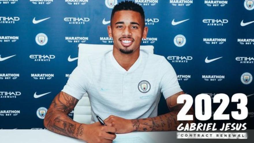 Gabriel Jesus amplía su contrato con el City hasta el 2023