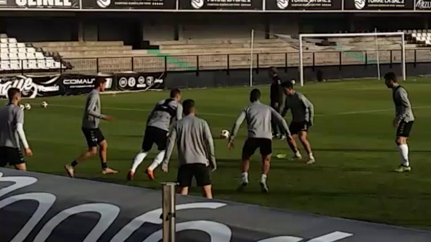 Entrenamiento de Óscar Cano en el Castellón