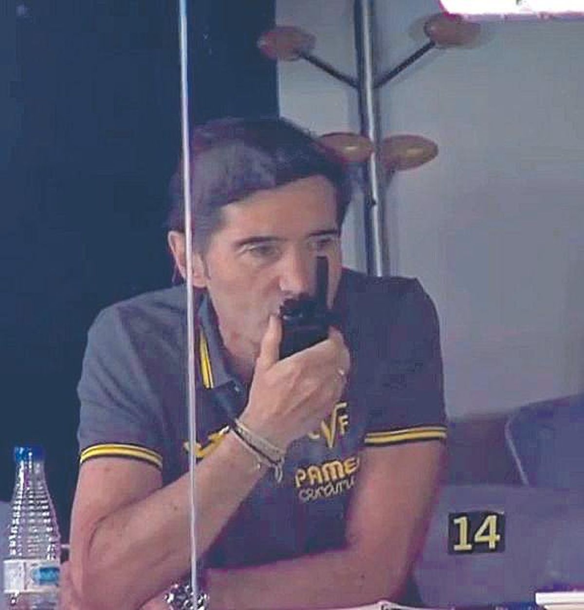 Marcelino, en la grada.