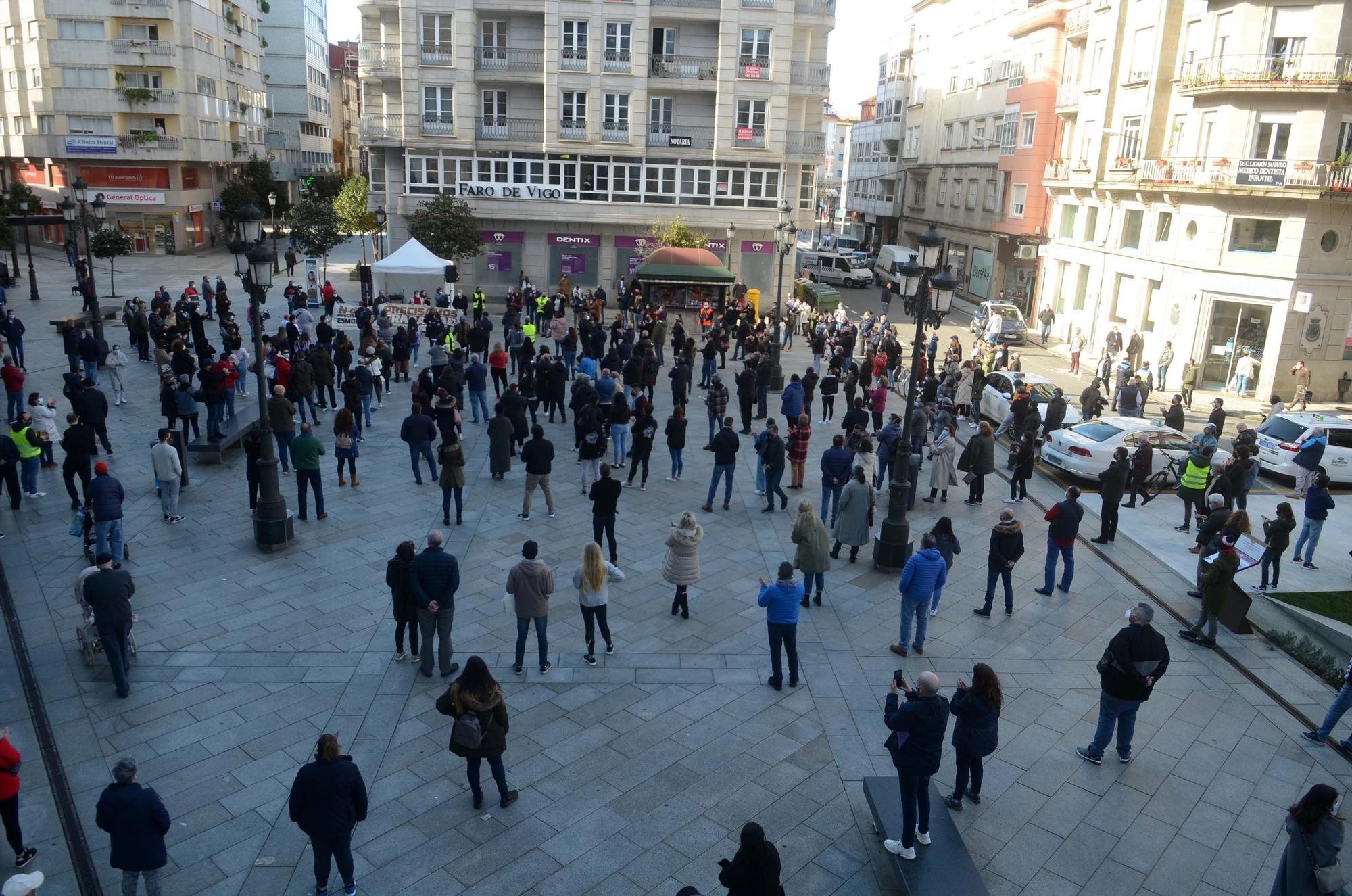 Manifestación masiva de la hostelería en Vilagarcía