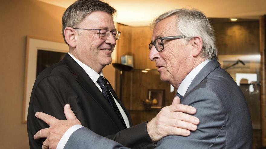 Puig y Juncker, en Estrasburgo.