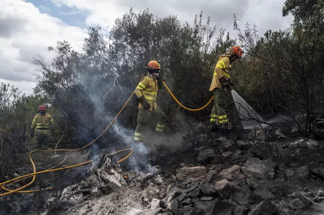Las imágenes del incendio de este viernes en Cáceres