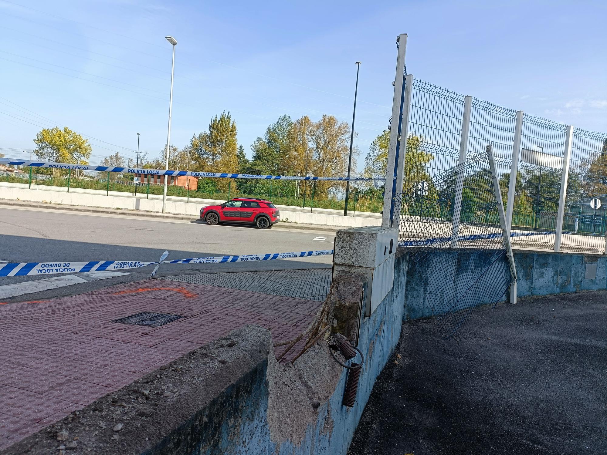 En imágenes: así quedó la zona en la que tuvo lugar el atropello en una carrera ilegal en Oviedo