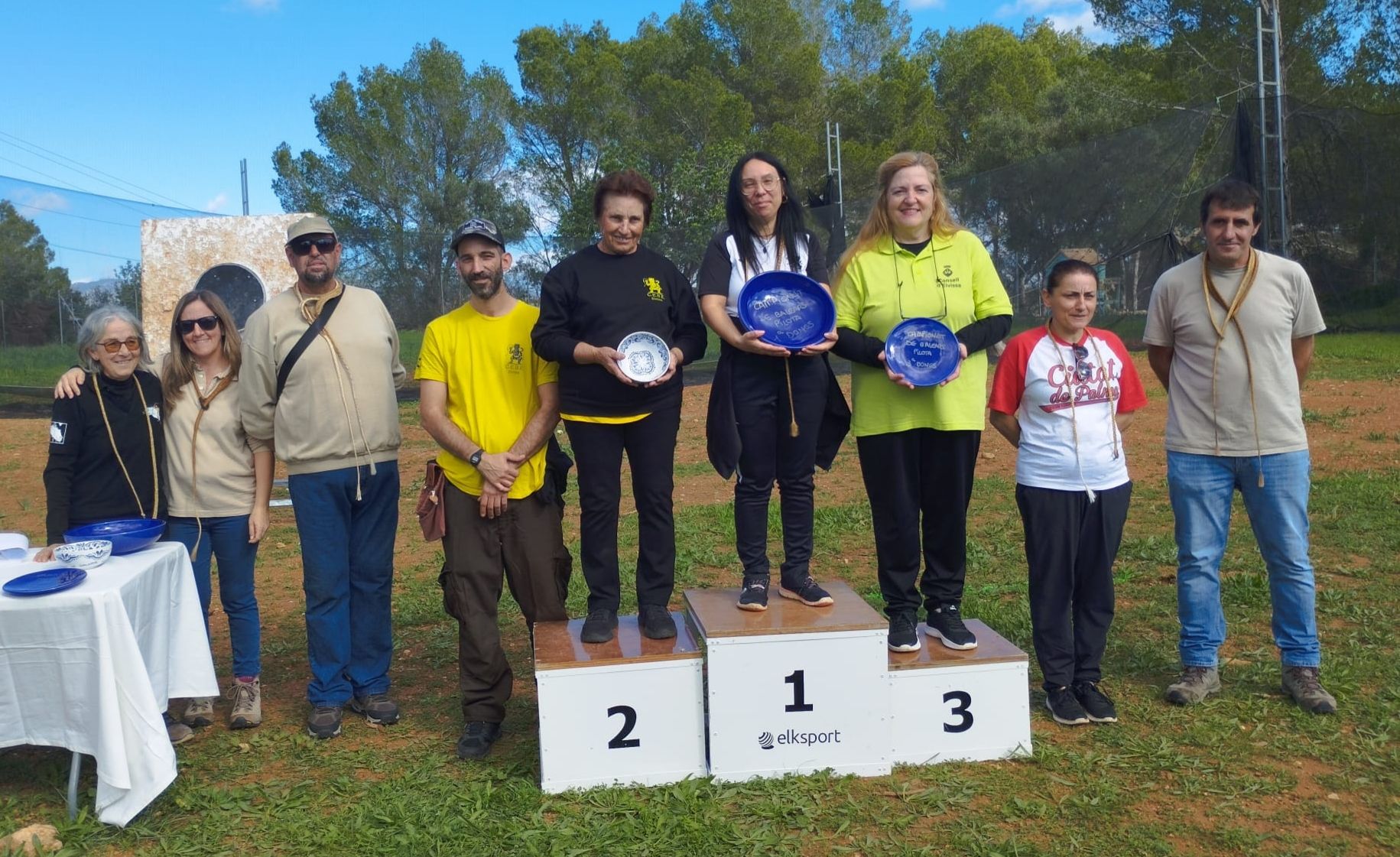 El podio femenino de la competición